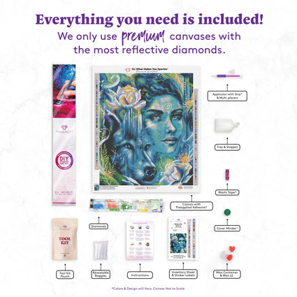 Diamond Painting Raised By Wolves 20" x 24" (50.7cm x 60.8cm) / Round with 78 Colors including 3 ABs and 1 Fairy Dust Diamonds / 39,277