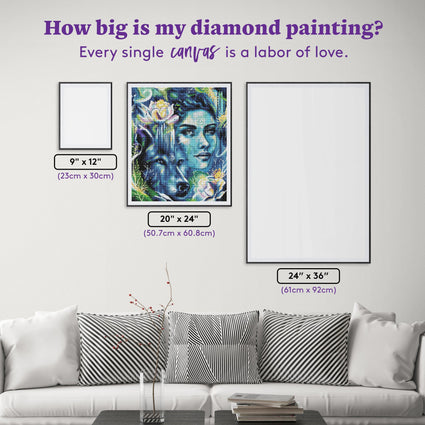Diamond Painting Raised By Wolves 20" x 24" (50.7cm x 60.8cm) / Round with 78 Colors including 3 ABs and 1 Fairy Dust Diamonds / 39,277