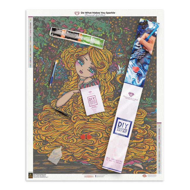 Diamond Painting Rapunzel 27.6" x 35.0″ (70cm x 89cm) / Square with 45 Colors including 3 ABs / 97,781