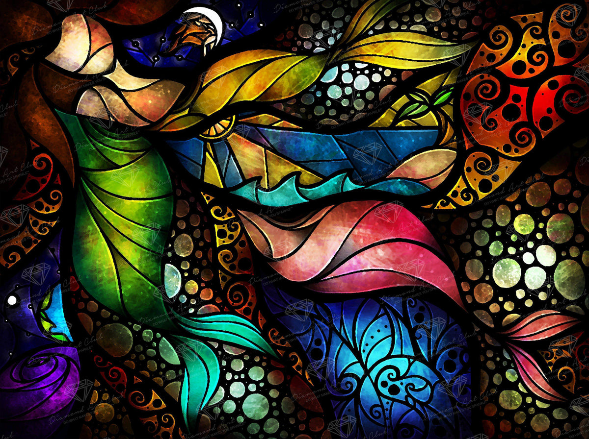 Diamond Painting Read Me A Bedtime Story 19.7" x 26.4" (50cm x 67cm) / Round With 49 Colors including 1 AB / 41,949