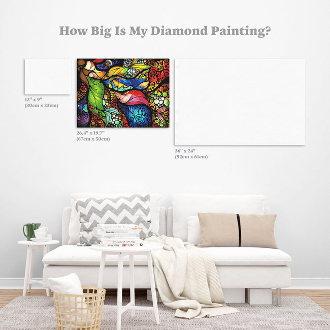Diamond Painting Read Me A Bedtime Story 19.7" x 26.4" (50cm x 67cm) / Round With 49 Colors including 1 AB / 41,949