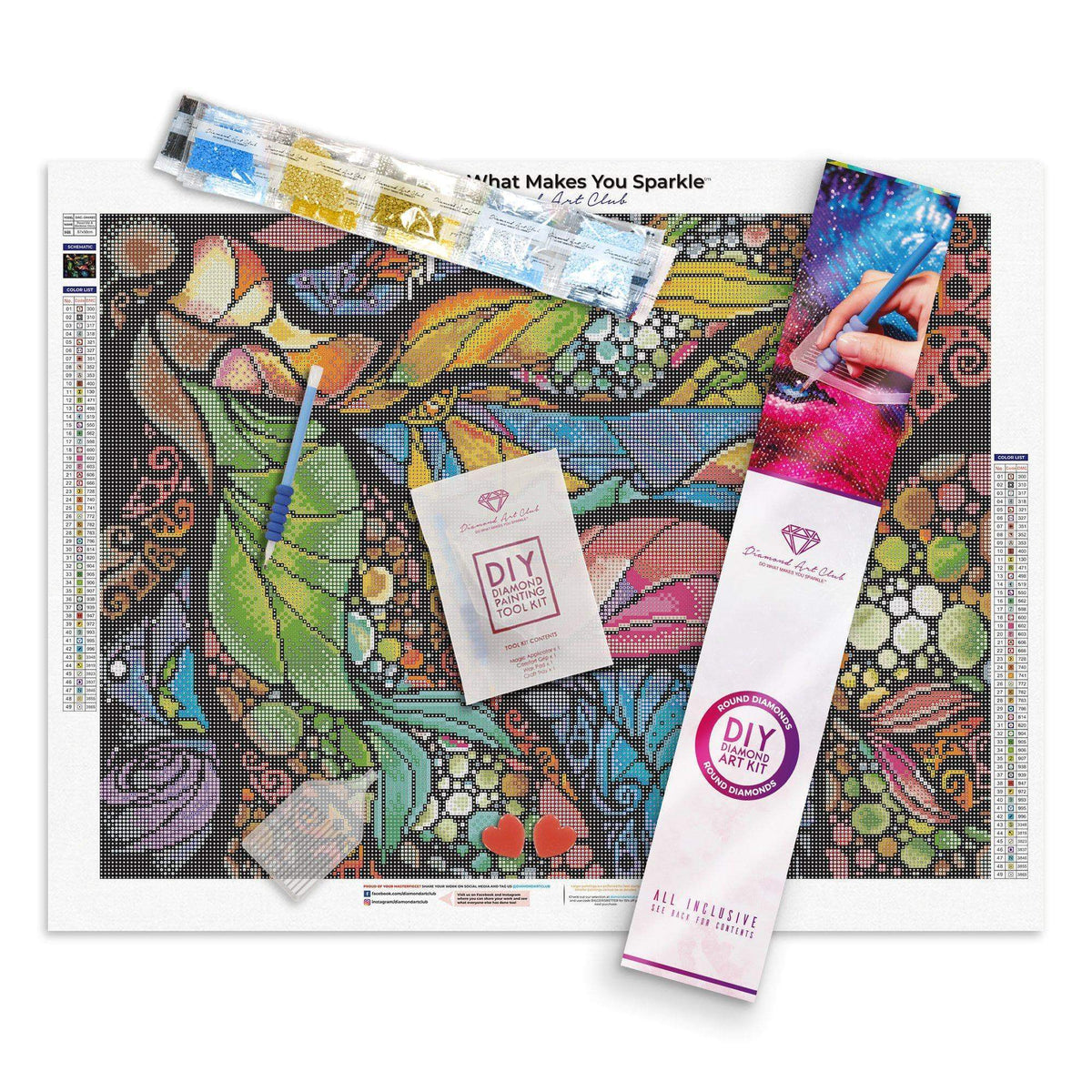 Diamond Painting Read Me A Bedtime Story 19.7" x 26.4" (50cm x 67cm) / Round With 49 Colors including 1 AB / 41,949