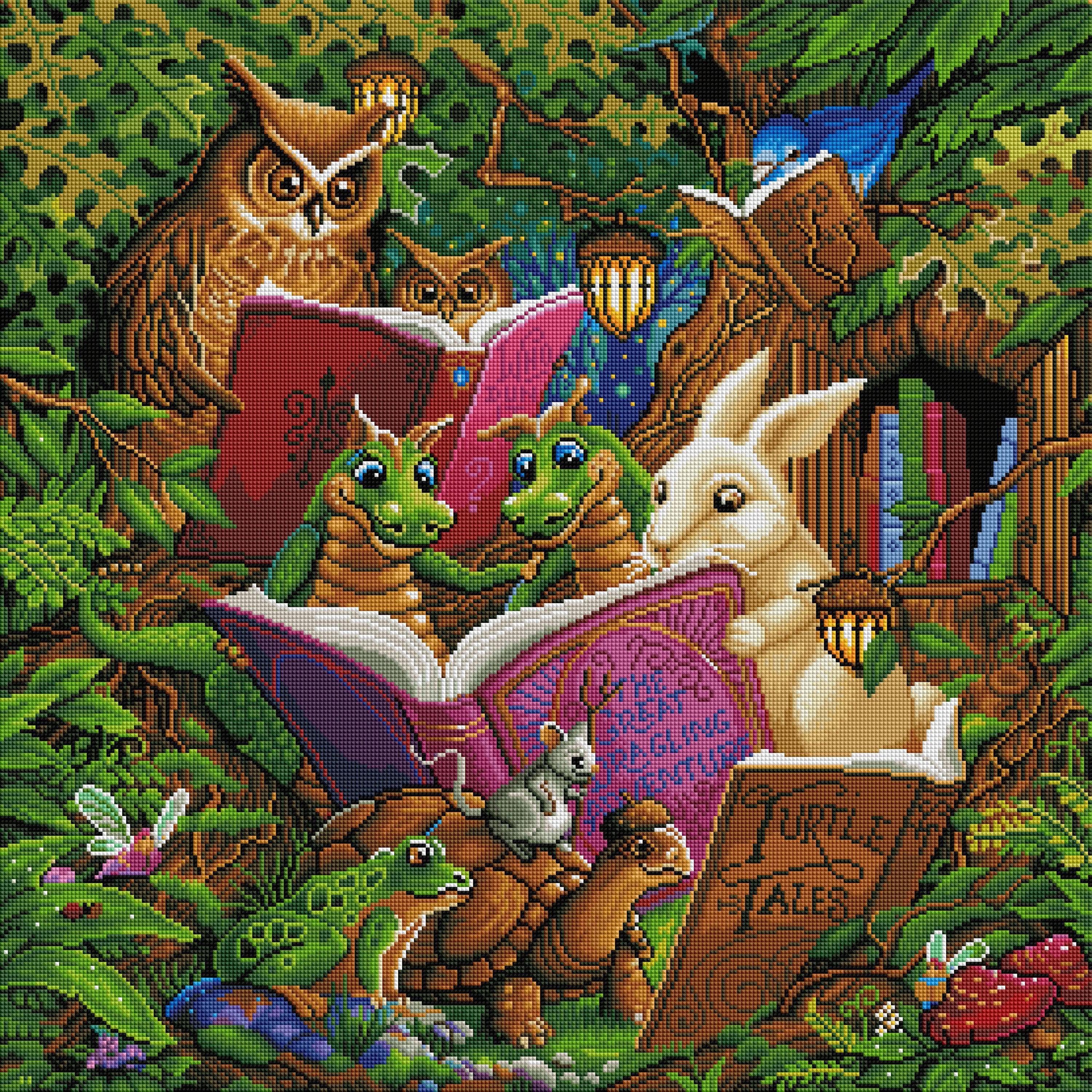 ダイヤモンドアートクラブCatBookshelfRandal Spangler Catfishing – Diamond Art Club