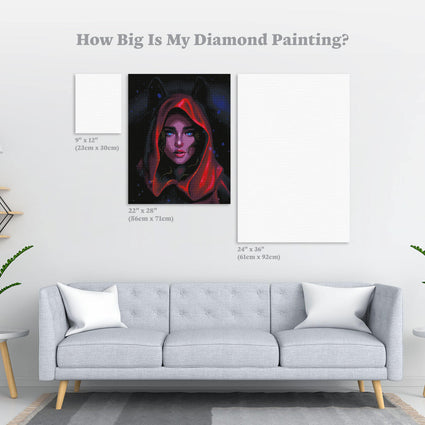 Diamond Painting Red Riding Hood 22" x 28" (56cm x 71cm) / Round with 36 Colors including 5 ABs / 50,347