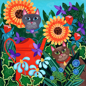 Diamond Painting Red Watering Can 22" x 22″ (56cm x 56cm) / Square with 48 Colors including 3 ABs