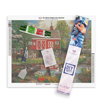 Diamond Painting Reflections On Country Living 22" x 28″ (56cm x 71cm) / Square With 38 Colors Including 2 ABs / 61,600