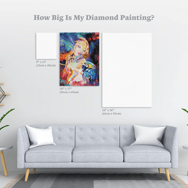 Diamond Painting Reigning Fire 20" x 27″ (51cm x 69cm) / Square with 62 Colors including 4 ABs / 54,874