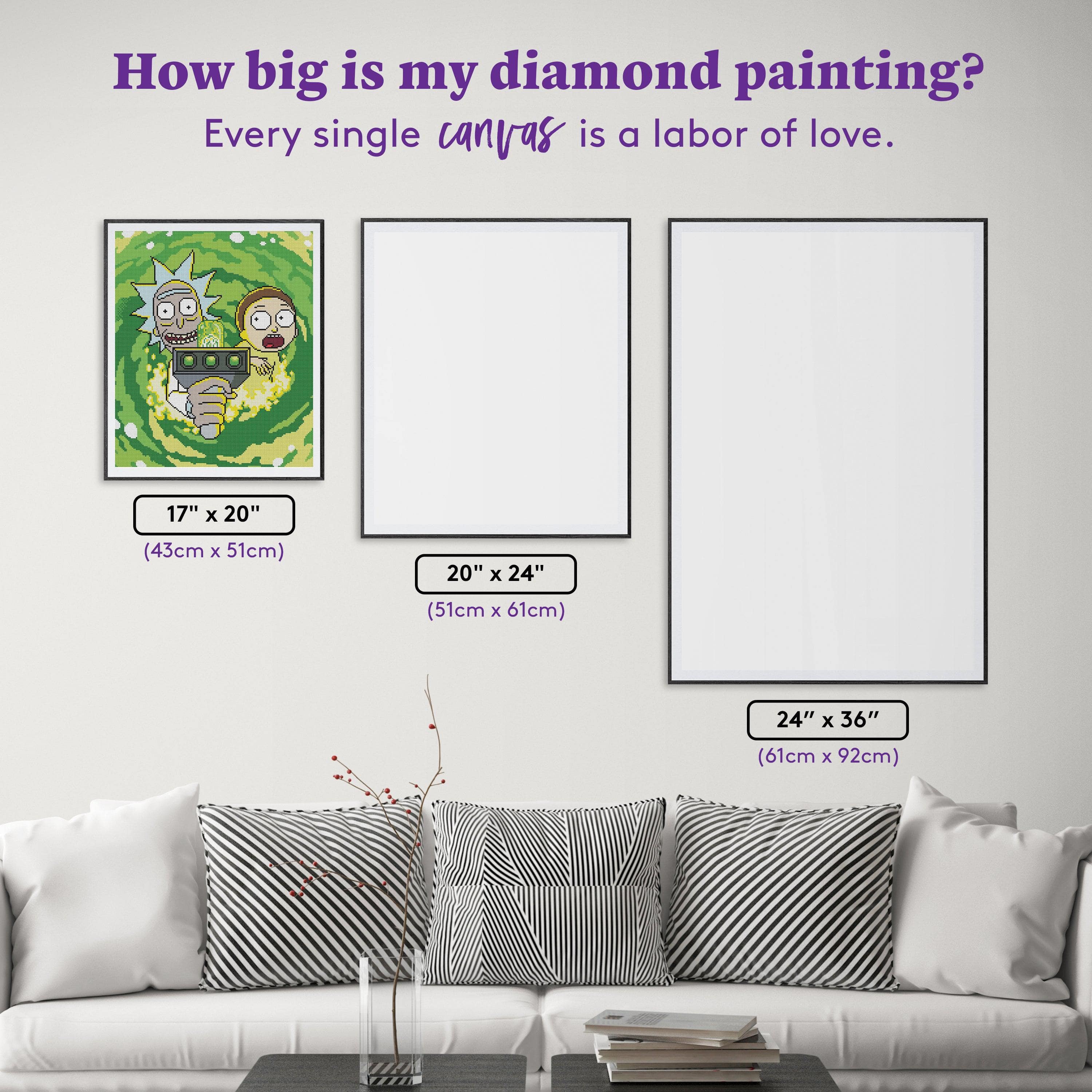 Buy Rick and Morty 5D Diamond Painting Kits for Adults Rhinestone  Embroidery Paint by Numbers Nursery Wall Decor 12x18in Online at  desertcartIreland