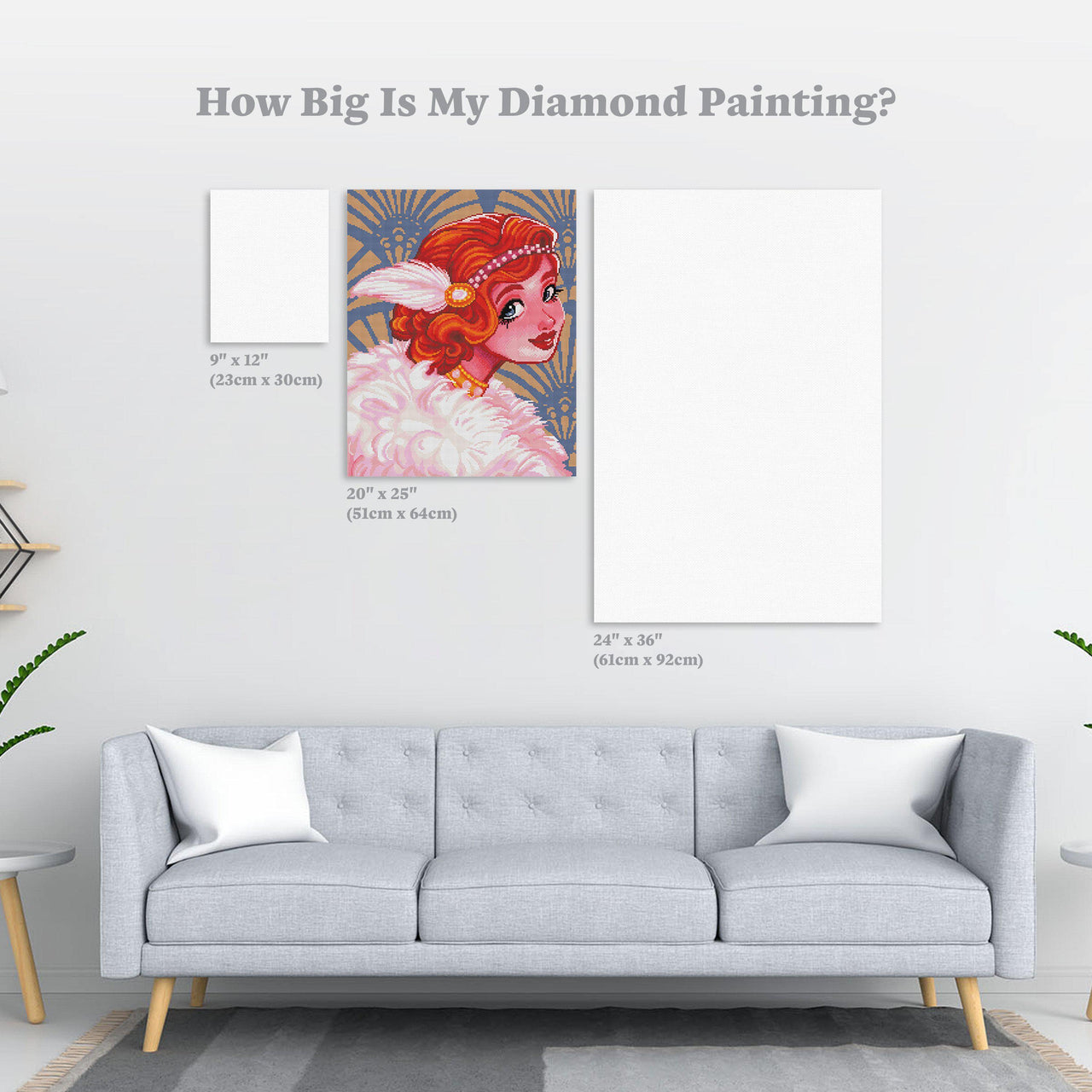 Diamond Painting Roarin 20's 20" x 25″ (51cm x 64cm) / Round with 25 Colors including 2 ABs