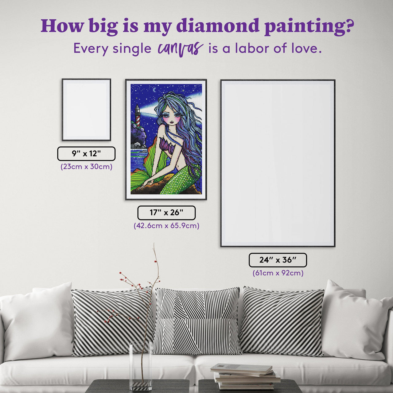 Diamond Painting Rochelle 17" x 26" (42.6cm x 65.9cm) / Round with 51 Colors including 4 ABs / 35,720