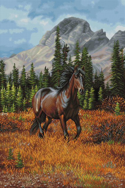 Diamond Painting Rocky Mountain Freedom 25.6" x 38.6" (65cm x 98cm) / Square with 44 Colors including 3 ABs / 102,573