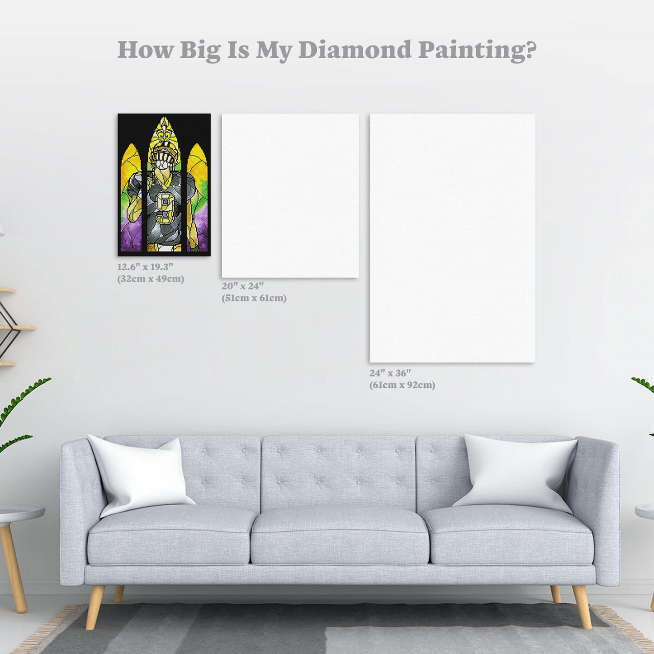 Diamond Painting Saint Breeze 12.6" x 19.3" (32cm x 49cm) / Round With 30 Colors including 2 ABs / 19,548