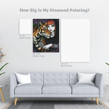 Diamond Painting Sam and Lilah 22" x 28″ (56cm x 71cm) / Round with 41 Colors including 2 ABs / 50,546