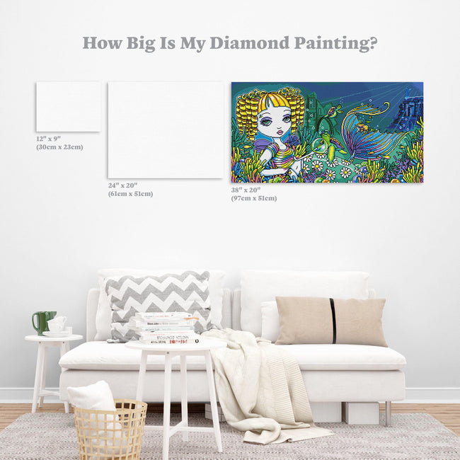 Diamond Painting Sandy 38" x 20″ (97cm x 51cm) / Round with 43 Colors including 3 ABs / 62,442