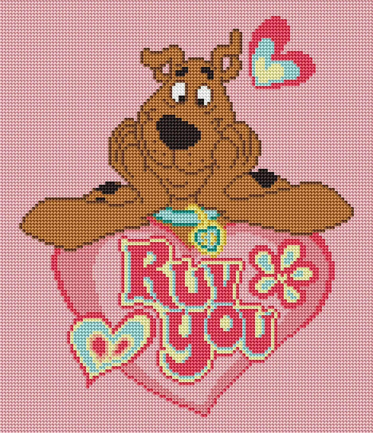 Diamond Painting Scooby-Doo™ Ruv You 13" x 15" (33cm x 38cm) / Round with 13 Colors including 1 AB / 15,912