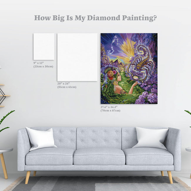 Diamond Painting Scorpio 27.6" x 34.3″ (70cm x 87cm) / Square with 56 Colors including 3 ABs / 95,562