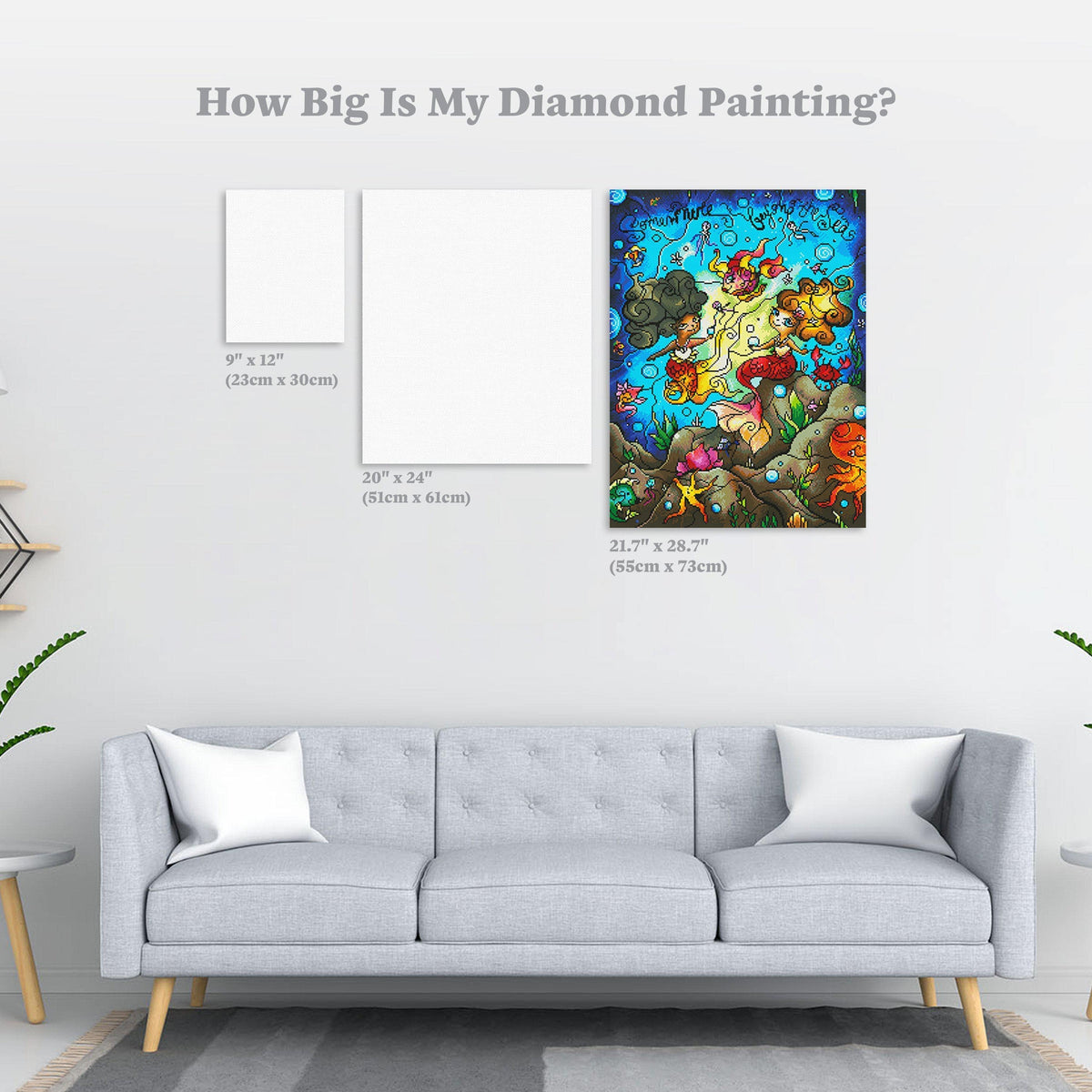Diamond Painting Sea Buddies 21.7" x 28.7" (55cm x 73cm) / Round With 44 Colors including 2 ABs / 50,314
