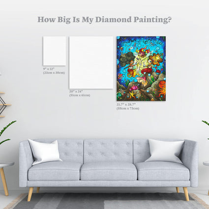 Diamond Painting Sea Buddies 21.7" x 28.7" (55cm x 73cm) / Round With 44 Colors including 2 ABs / 50,314