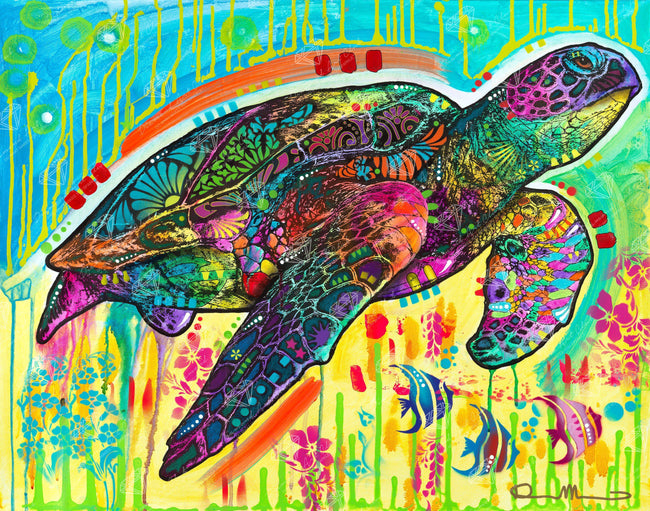 Diamond Painting Sea Turtle 28" x 22" (71cm x 56cm) / Square With 49 Colors Including 5 ABs / 62,101