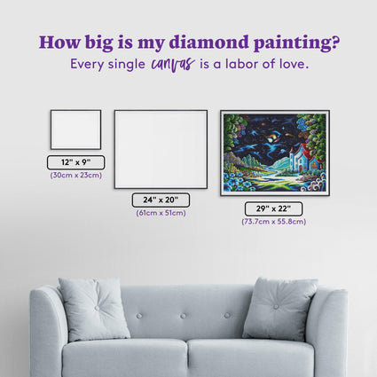 Diamond Painting Second Dream 29" x 22" (73.7cm x 55.8cm) / Round with 53 Colors including 5 ABs / 52,237