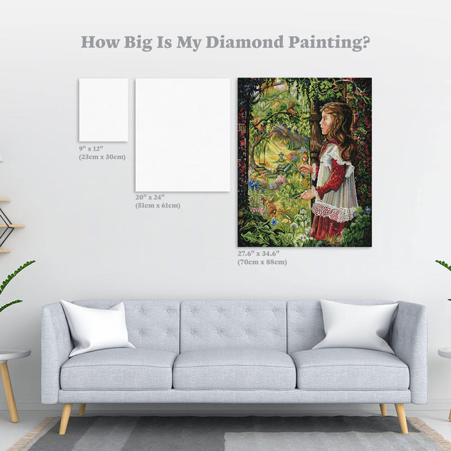 Diamond Painting Secret Garden 27.6" x 34.6″ (70cm x 88cm) / Square with 61 Colors including 4 ABs