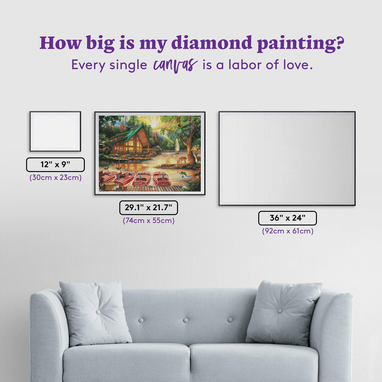 Diamond Painting Seize the Day 29.1″ x 21.7" (74cm x 55cm) / Round With 46 Colors Including 3 ABs / 56,964