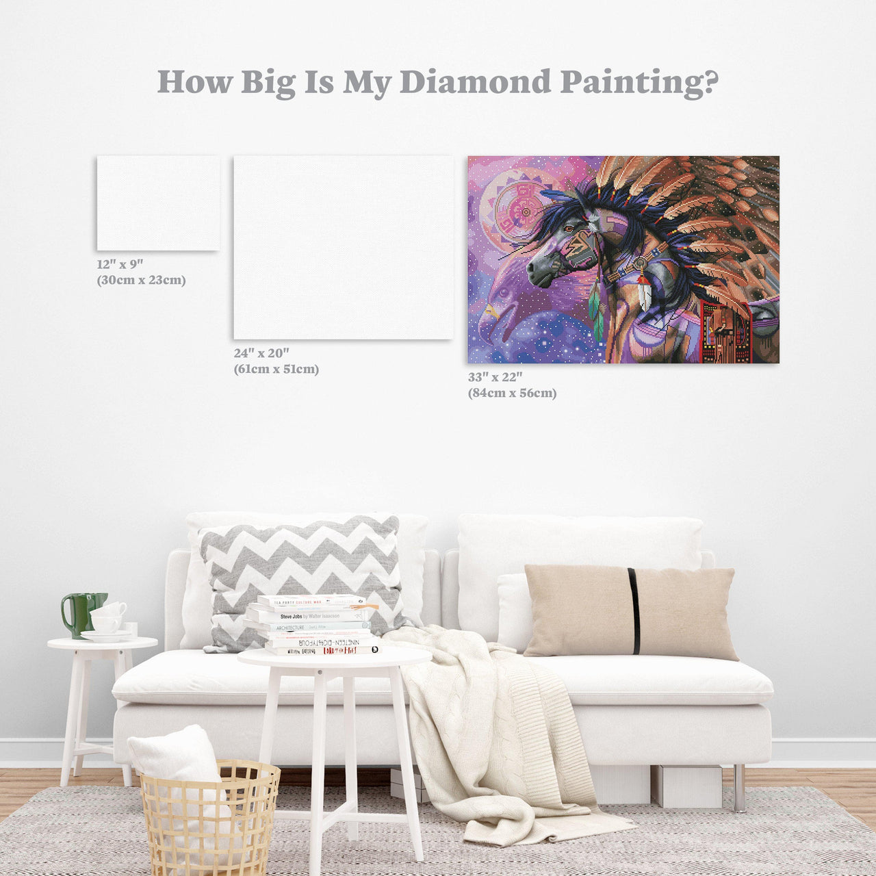Diamond Painting Shaman 33" x 22″ (84cm x 56cm) / Round with 52 Colors including 2 ABs / 59,502