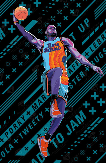 Diamond Painting Slam Dunk LeBron 22" x 34″ (56cm x 86cm) / Square With 18 Colors Including 4 ABs / 75,140