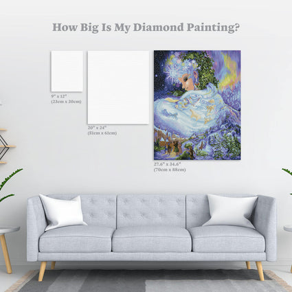 Diamond Painting Snow Queen 27.6" x 34.6″ (70cm x 88cm) / Square with 62 Colors including 4 ABs