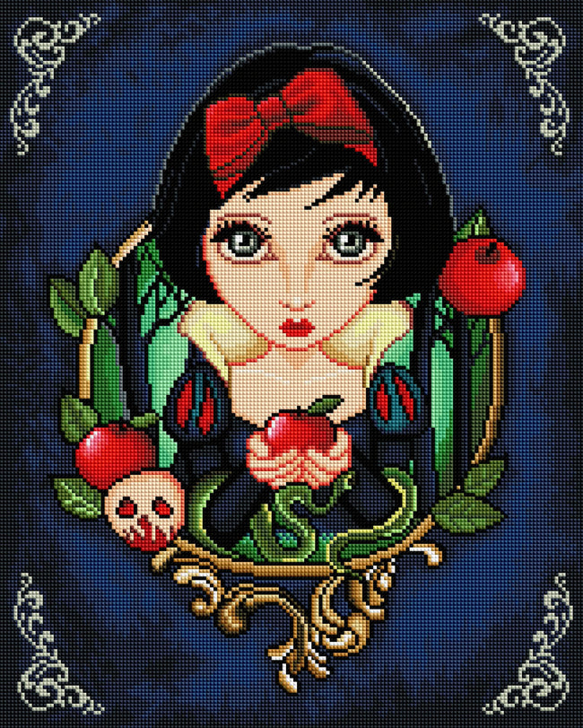 Diamond Painting Snow White 16" x 20″ (41cm x 51cm) / Square with 46 Colors including 4 ABs / 32,361