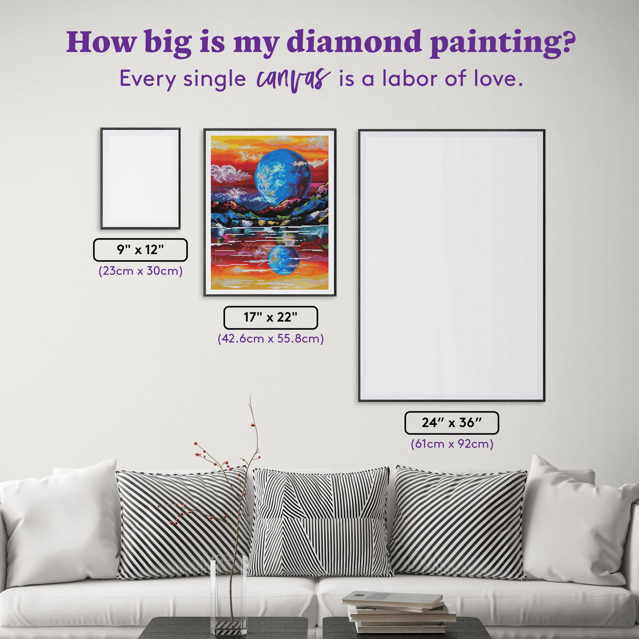 Diamond Painting Somewhere 17" x 22" (42.6cm x 55.8cm) / Round with 53 Colors including 4 ABs / 30,248