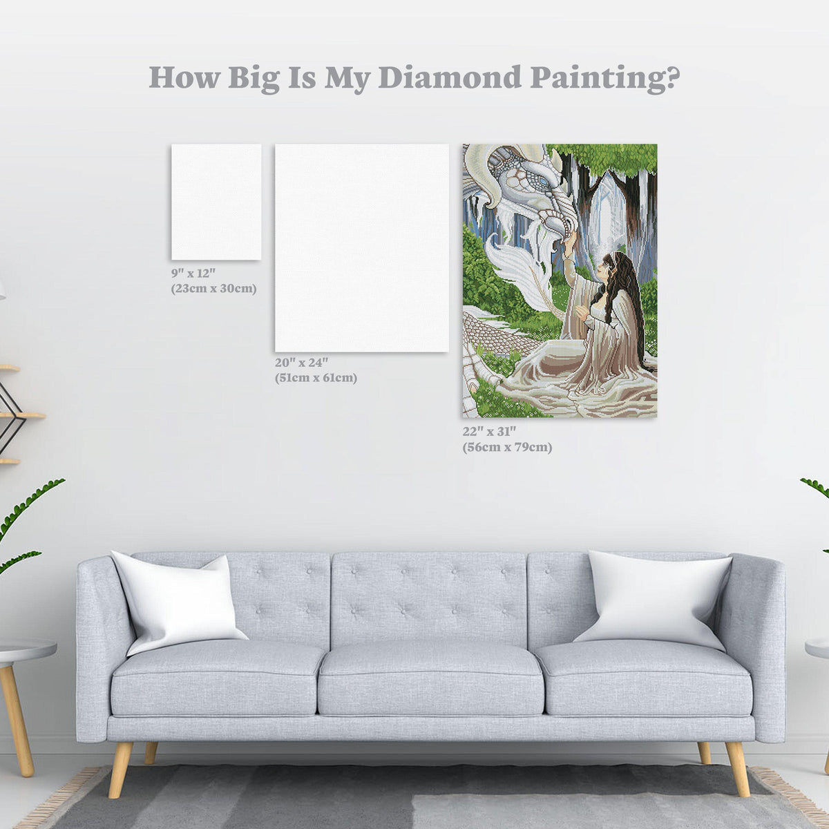 Diamond Painting Soulmates 22" x 31″ (56cm x 79cm) / Square With 38 Colors Including 4 ABs / 68,952