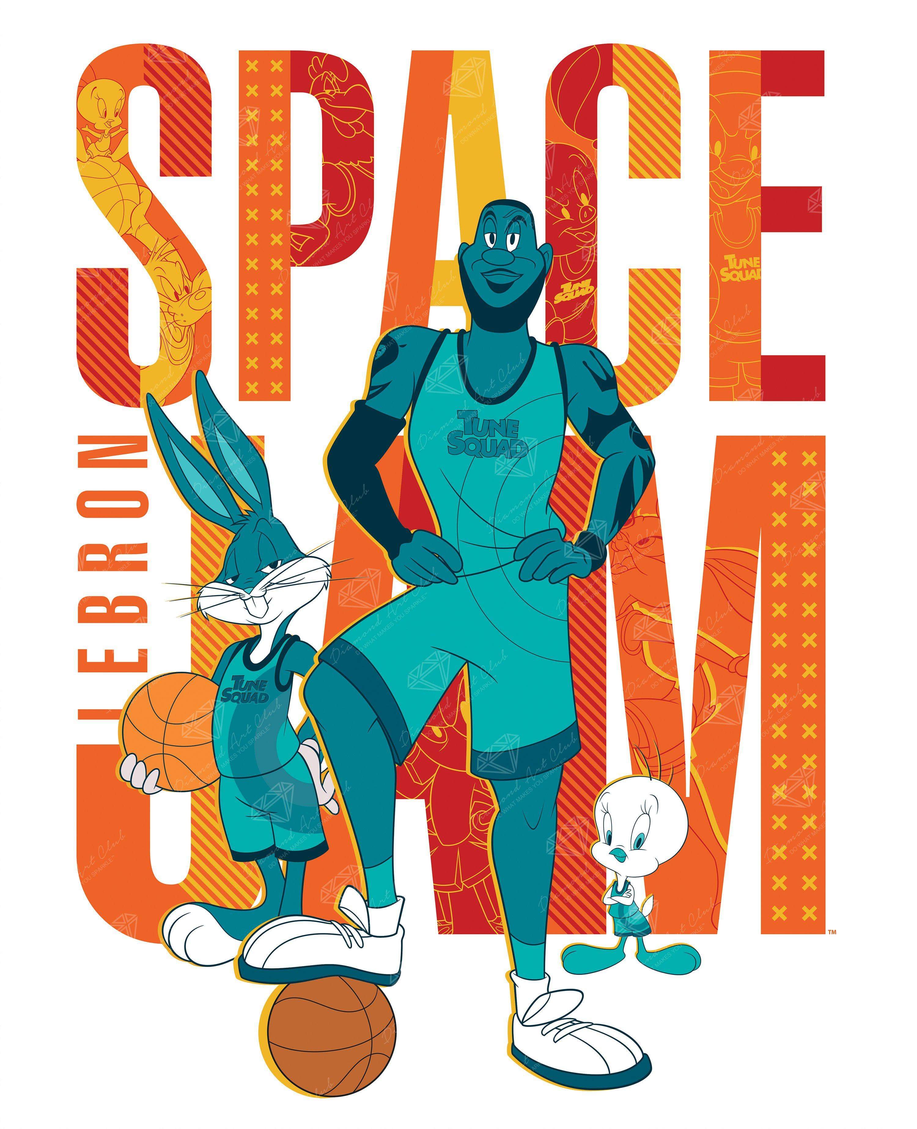 Bugs, Tweety Bird, LeBron Space Jam Diamond Painting | Diamond Art