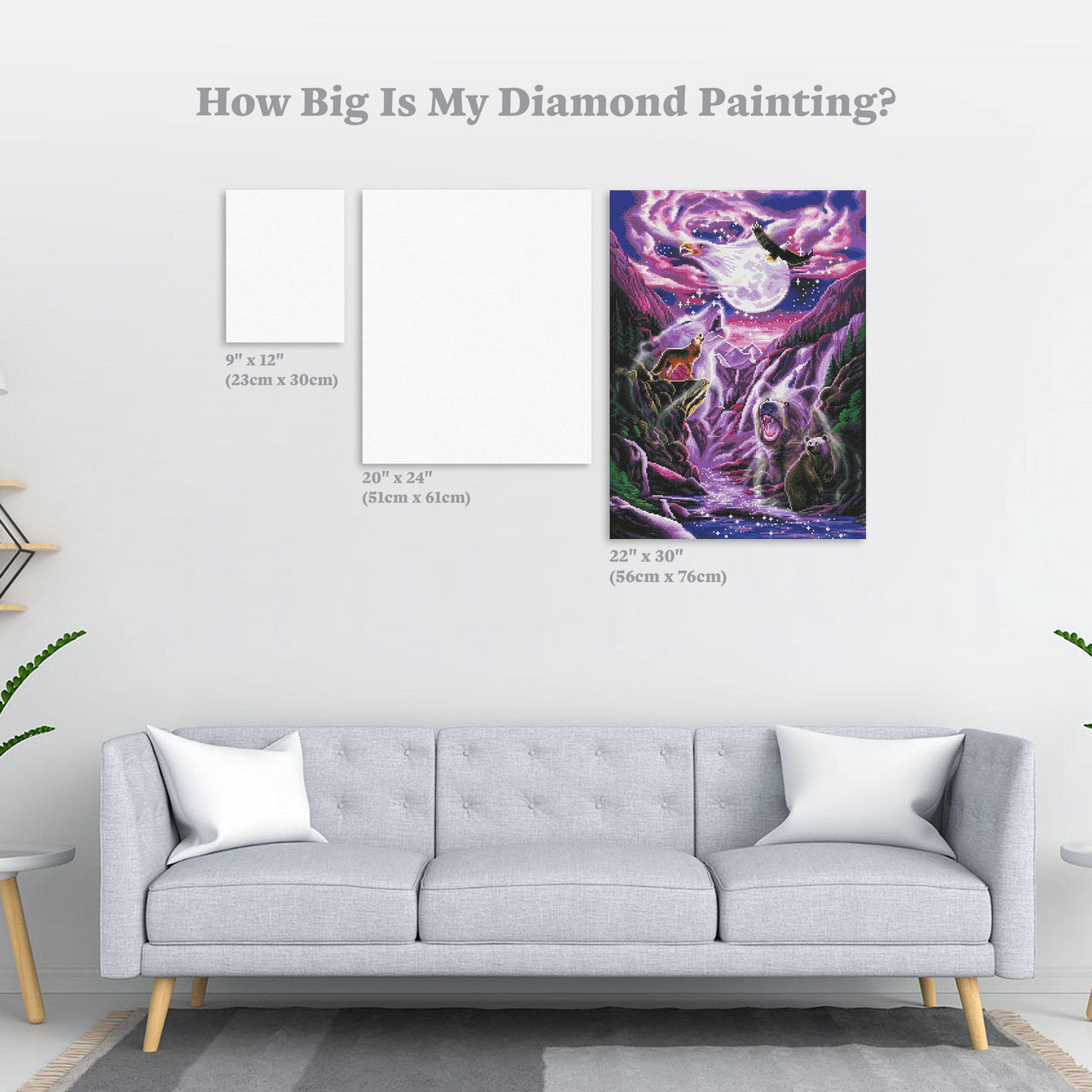 Diamond Painting Spirits 22" x 30″ (56cm x 76cm) / Round with 50 Colors including 2 ABs / 53,460