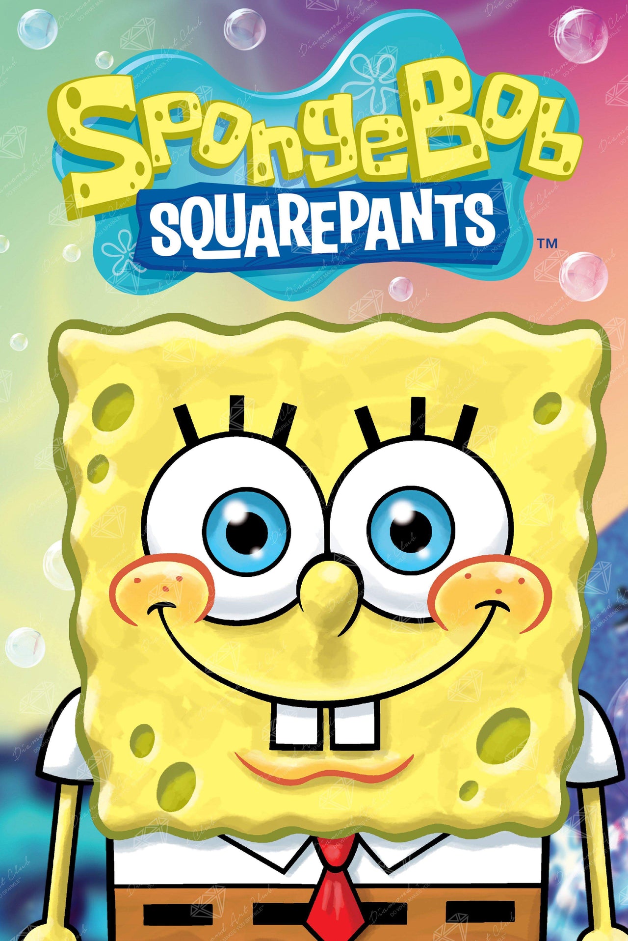Diamond Painting SpongeBob SquarePants 20" x 30″ (51cm x 76cm) / Square with 58 Colors including 4 ABs / 60,500