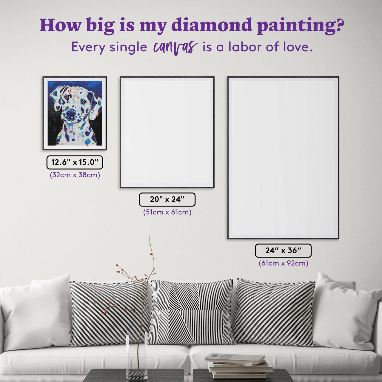 Diamond Painting Spot 12.6" x 15.0" (32cm x 38cm) / Round With 26 Colors including 1 AB / 15,143