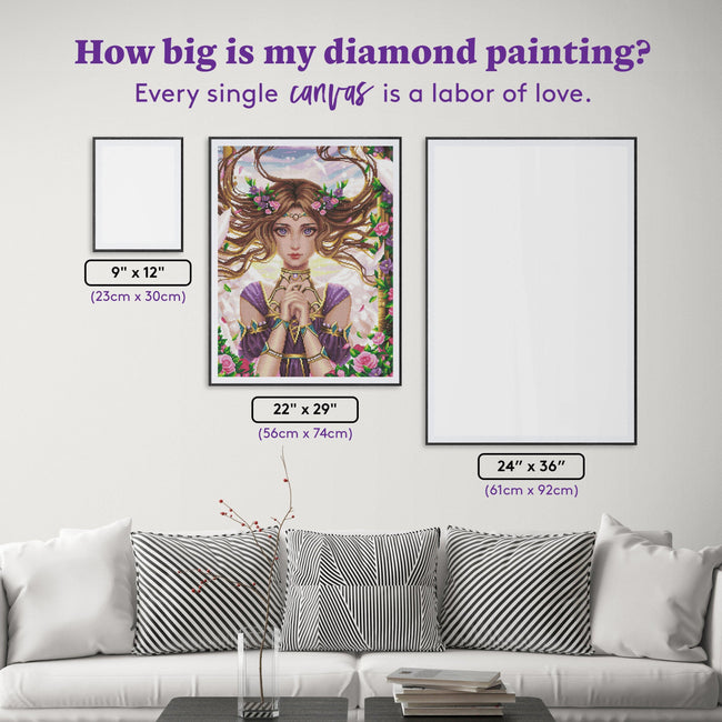 Diamond Painting Spring Blossom 22" x 29" (56cm x 74cm) / Round with 67 Colors including 5 ABs / 52,138