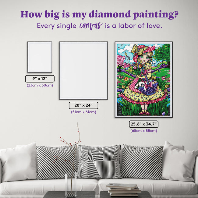 Diamond Painting Spring Delight 25.6" x 34.7" (65cm x 88cm) / Square with 52 Colors including 4 ABs / 92,133