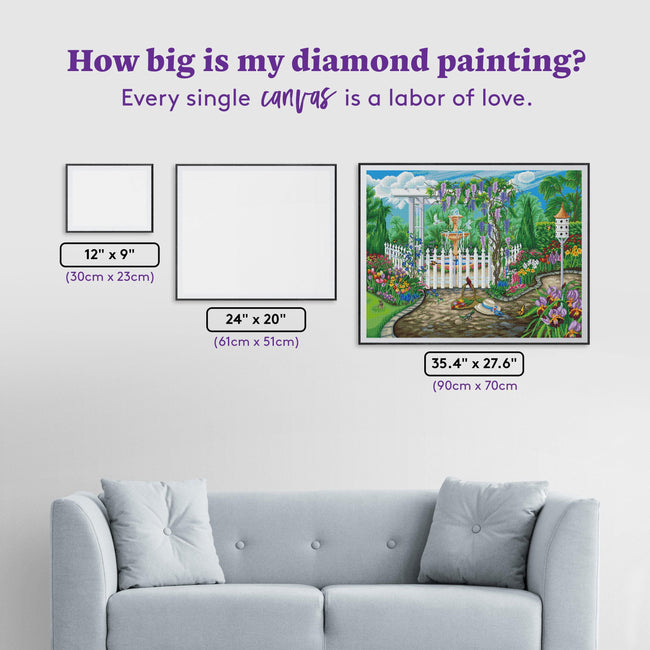 Diamond Painting Spring Gate 35.4" x 27.6" (90cm x 70cm) / Square with 64 Colors including 4 ABs / 101,441