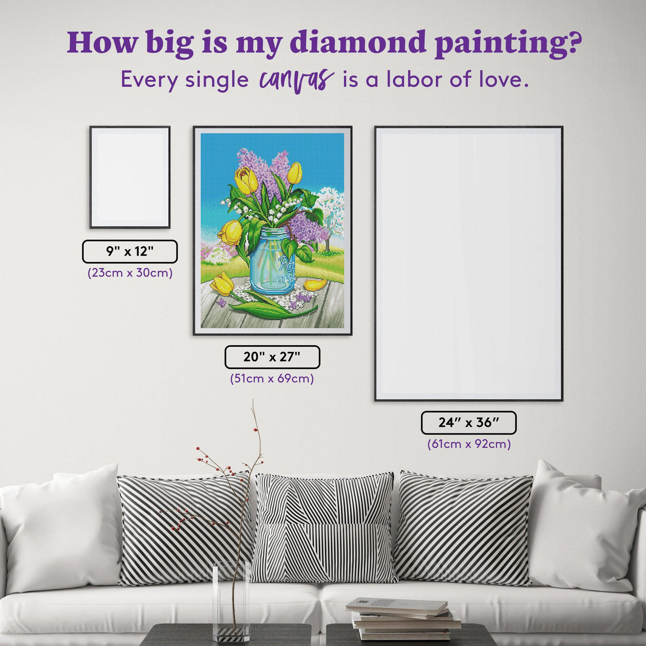 Diamond Painting Spring Jar © Rose Mary Berlin 20" x 27" (51cm x 69cm) / Round with 53 Colors including 4 ABs / 44526