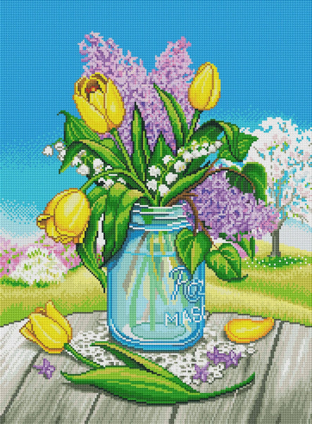 Spring Art Jam Spring Jar β Diamond Art Club