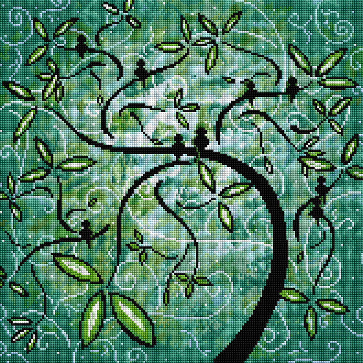 Diamond Painting Spring Shine 16.5" x 16.5″ (42cm x 42cm) / Square With 26 Colors Including 2 ABs / 27,226