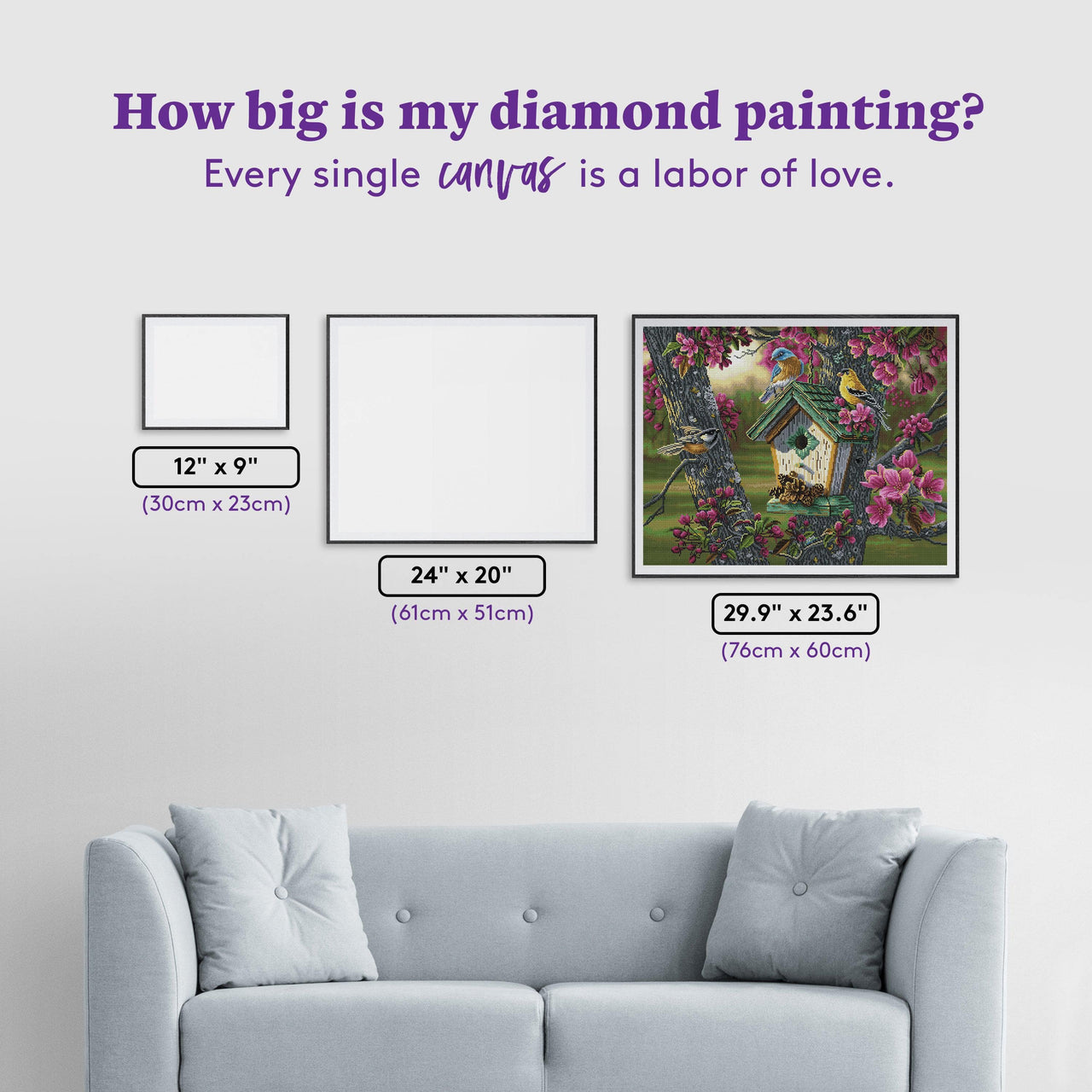 Diamond Painting Springtime Beauty 29.9" x 23.6" (76cm x 60cm) / Square With 67 Colors Including 5 ABs / 73,200
