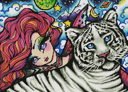 Diamond Painting Starfire and Aspen 28" x 20" (71cm x 51cm) / Round with 49 Colors including 4 ABs / 45,612