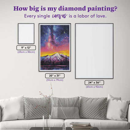 Diamond Painting Starry Night - Midnight Dream 20" x 31" (51cm x 79cm) / Round with 55 Colors including 5 ABs / 50,861