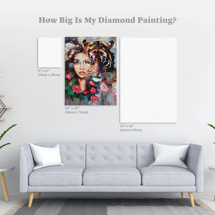 Diamond Painting Steadfast Heart 22" x 29″ (56cm x 74cm) / Round with 66 Colors including 3 ABs / 52,534