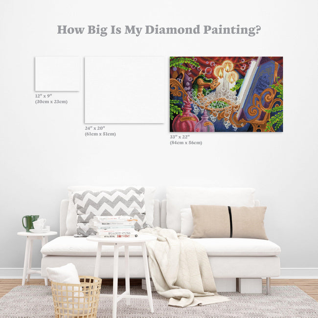 Diamond Painting Stolen Moments 33" x 22" (84cm x 56cm) / Square with 43 Colors including 4 ABs / 73,372