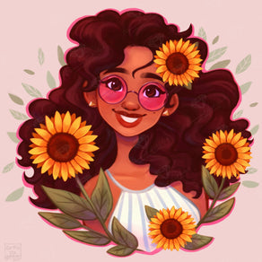 Diamond Painting Sunflower 16.5" x 16.5″ (42cm x 42cm) / Square With 27 Colors Including 3 ABs / 27,227