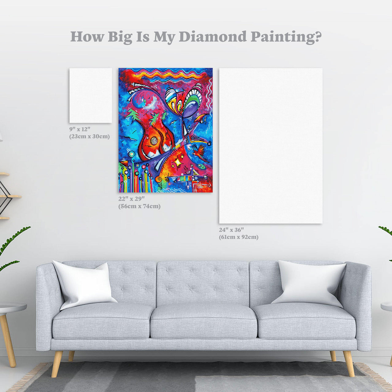 Diamond Painting Take Flight 22" x 29″ (56cm x 74cm) / Square with 56 Colors including 5 ABs / 64,532