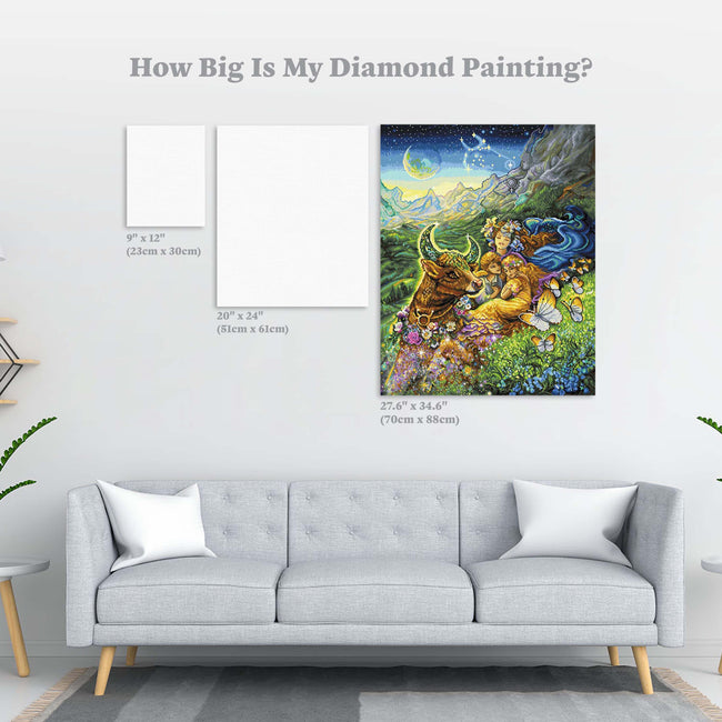 Diamond Painting Taurus 27.6" x 34.6″ (70cm x 88cm) / Square with 64 Colors including 4 ABs / 96,673